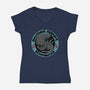 Emotional Support Xenomorph-Womens-V-Neck-Tee-Loobs