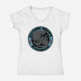 Emotional Support Xenomorph-Womens-V-Neck-Tee-Loobs