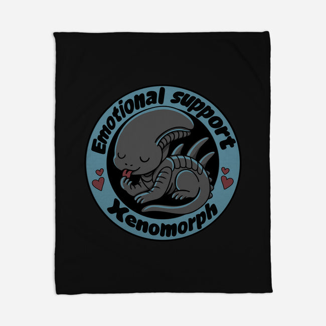 Emotional Support Xenomorph-None-Fleece-Blanket-Loobs