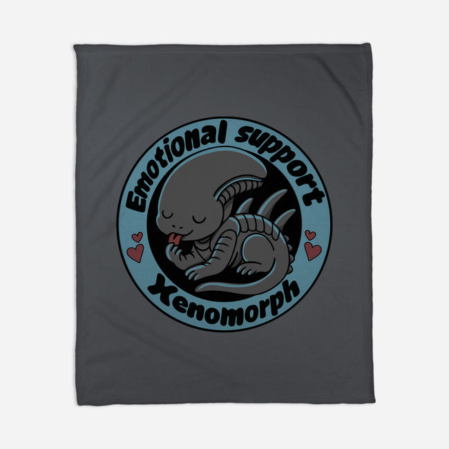 Emotional Support Xenomorph-None-Fleece-Blanket-Loobs