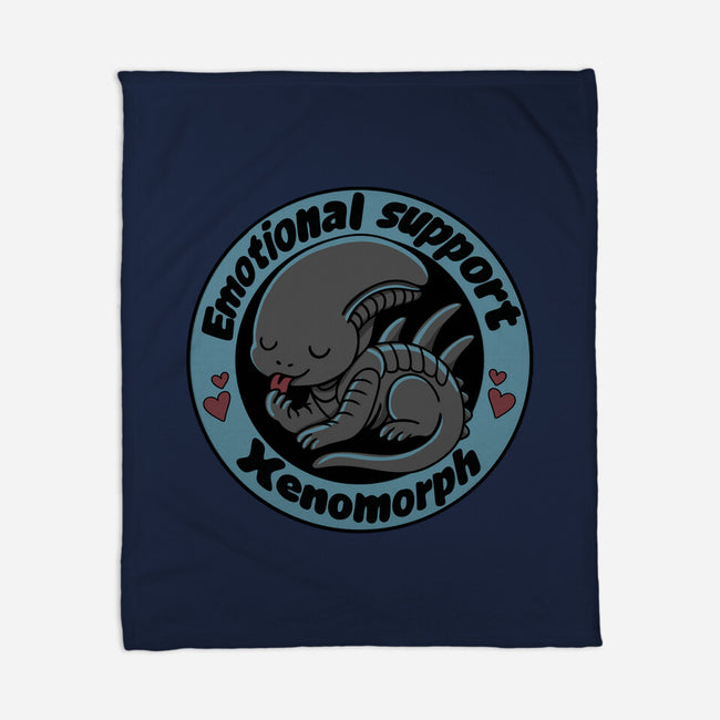 Emotional Support Xenomorph-None-Fleece-Blanket-Loobs