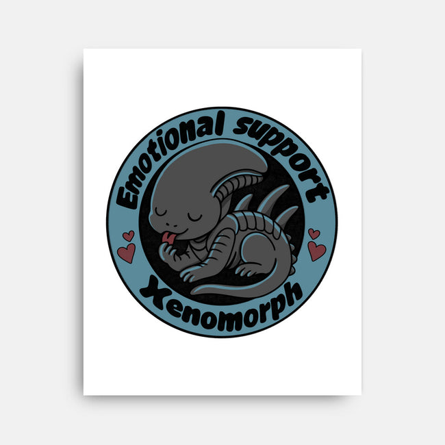 Emotional Support Xenomorph-None-Stretched-Canvas-Loobs