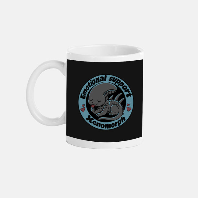 Emotional Support Xenomorph-None-Mug-Drinkware-Loobs