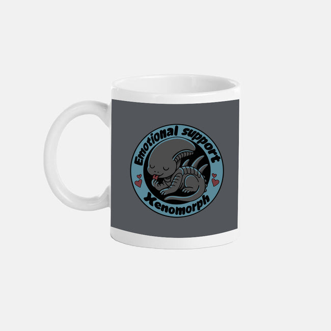 Emotional Support Xenomorph-None-Mug-Drinkware-Loobs