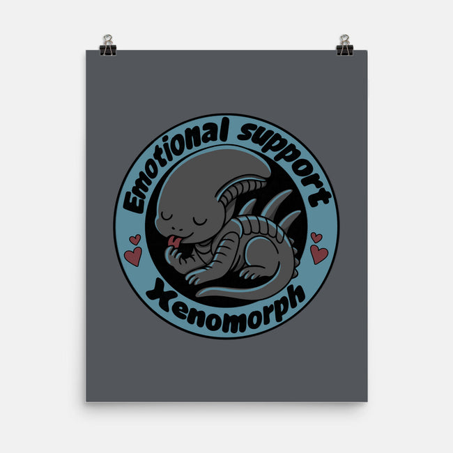 Emotional Support Xenomorph-None-Matte-Poster-Loobs