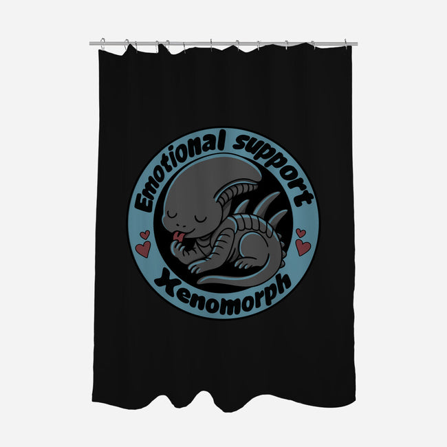 Emotional Support Xenomorph-None-Polyester-Shower Curtain-Loobs