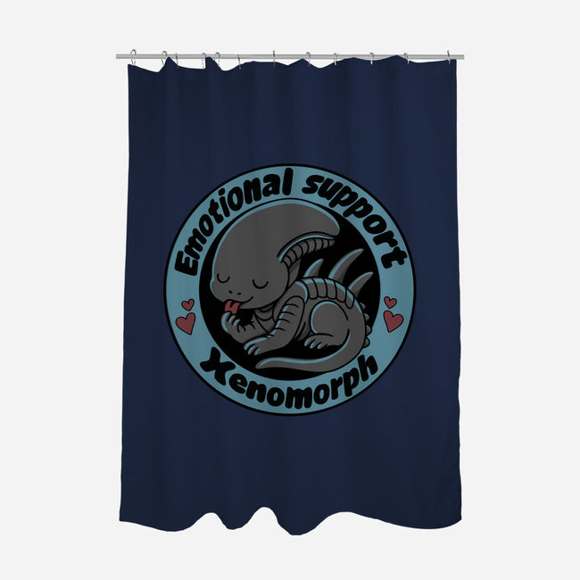 Emotional Support Xenomorph-None-Polyester-Shower Curtain-Loobs