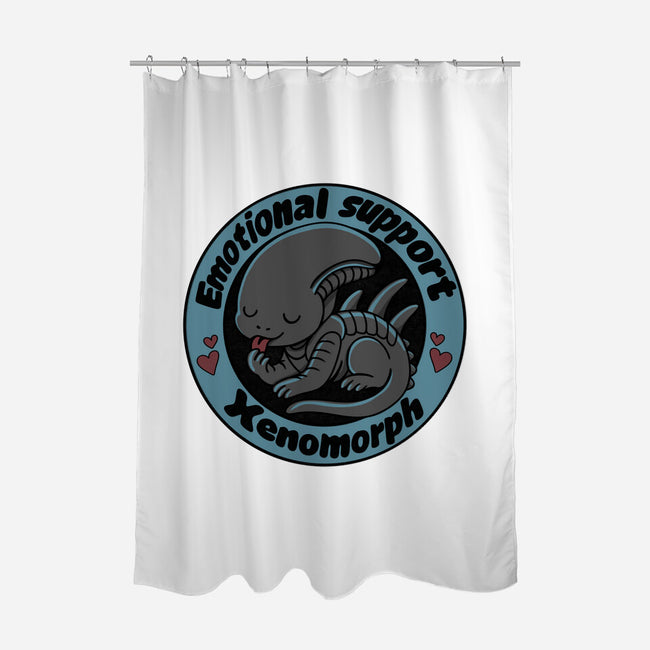 Emotional Support Xenomorph-None-Polyester-Shower Curtain-Loobs