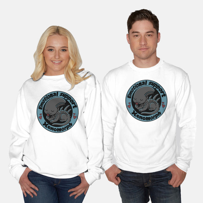 Emotional Support Xenomorph-Unisex-Crew Neck-Sweatshirt-Loobs