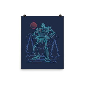 Iron Colossal Neon Lineart