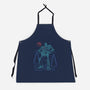 Iron Colossal Neon Lineart-Unisex-Kitchen-Apron-Astrobot Invention