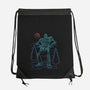 Iron Colossal Neon Lineart-None-Drawstring-Bag-Astrobot Invention