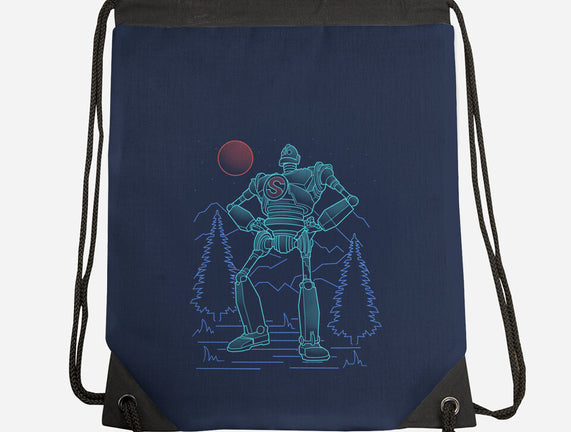Iron Colossal Neon Lineart