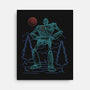 Iron Colossal Neon Lineart-None-Stretched-Canvas-Astrobot Invention