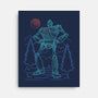 Iron Colossal Neon Lineart-None-Stretched-Canvas-Astrobot Invention