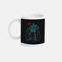 Iron Colossal Neon Lineart-None-Mug-Drinkware-Astrobot Invention