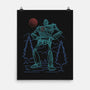 Iron Colossal Neon Lineart-None-Matte-Poster-Astrobot Invention