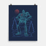 Iron Colossal Neon Lineart-None-Matte-Poster-Astrobot Invention