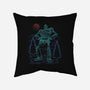 Iron Colossal Neon Lineart-None-Removable Cover w Insert-Throw Pillow-Astrobot Invention