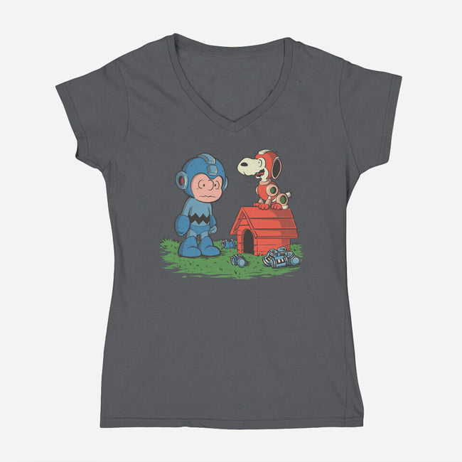 Mega Grief-Womens-V-Neck-Tee-Betmac