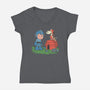 Mega Grief-Womens-V-Neck-Tee-Betmac