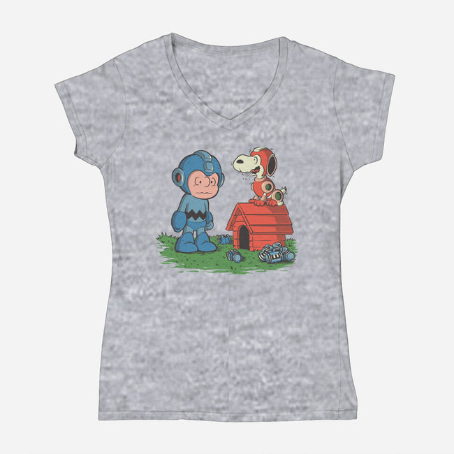 Mega Grief-Womens-V-Neck-Tee-Betmac