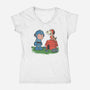 Mega Grief-Womens-V-Neck-Tee-Betmac