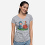 Mega Grief-Womens-V-Neck-Tee-Betmac