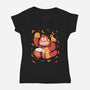 The Gorilla-Womens-V-Neck-Tee-8BitHobo