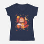 The Gorilla-Womens-V-Neck-Tee-8BitHobo