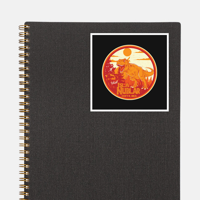 Visit Isla Nublar Costa Rica-None-Glossy-Sticker-CarloJ1956