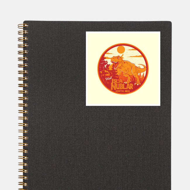 Visit Isla Nublar Costa Rica-None-Glossy-Sticker-CarloJ1956
