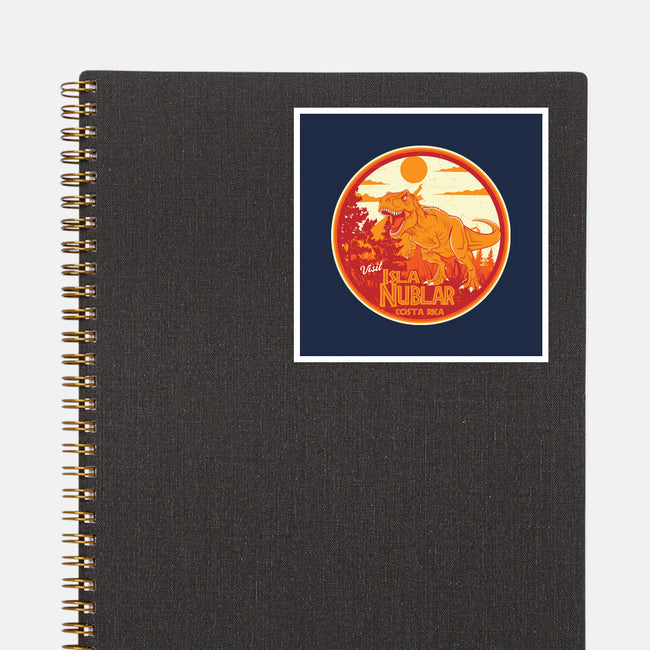 Visit Isla Nublar Costa Rica-None-Glossy-Sticker-CarloJ1956