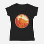 Visit Isla Nublar Costa Rica-Womens-V-Neck-Tee-CarloJ1956