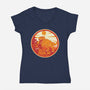 Visit Isla Nublar Costa Rica-Womens-V-Neck-Tee-CarloJ1956