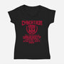Cybertron University-Womens-V-Neck-Tee-CarloJ1956