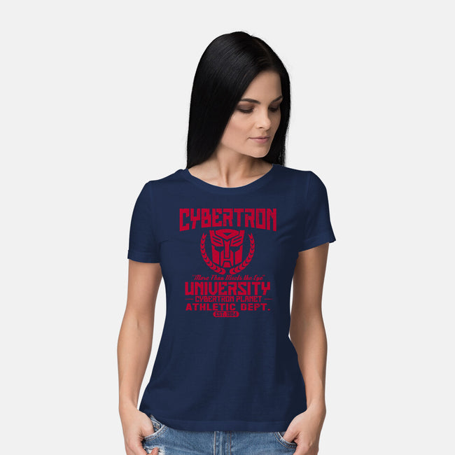 Cybertron University-Womens-Basic-Tee-CarloJ1956