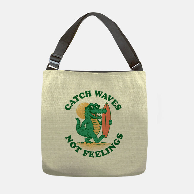 Catch Waves Not Feelings-None-Adjustable Tote-Bag-dandingeroz