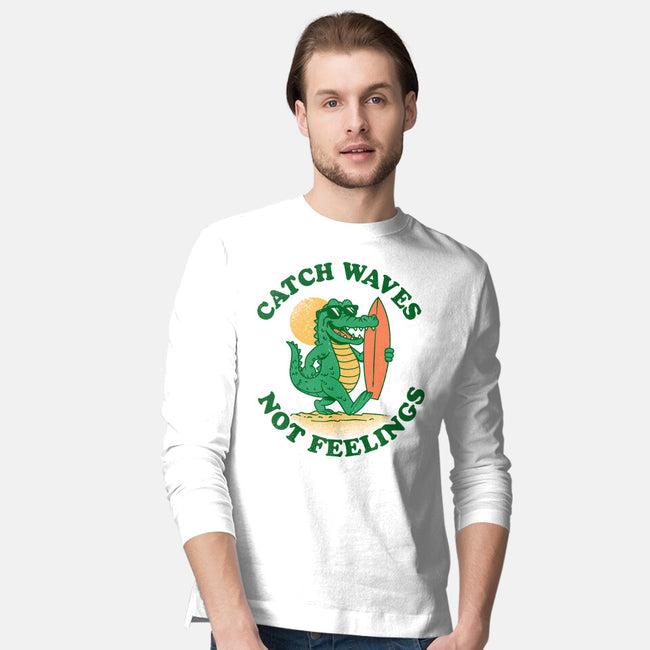 Catch Waves Not Feelings-Mens-Long Sleeved-Tee-dandingeroz