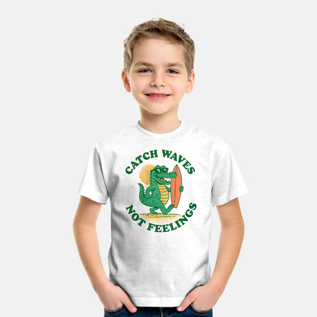 Catch Waves Not Feelings-Youth-Basic-Tee-dandingeroz