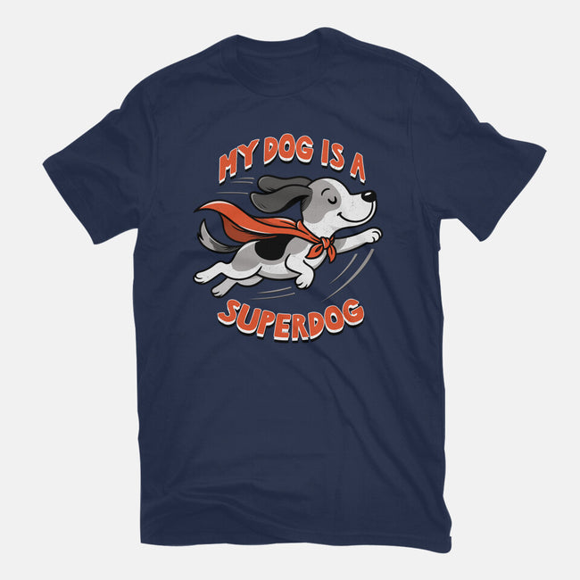 My Dog Is A Superdog-Womens-Fitted-Tee-palmstreet
