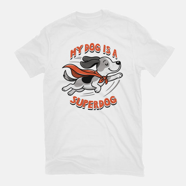 My Dog Is A Superdog-Womens-Fitted-Tee-palmstreet