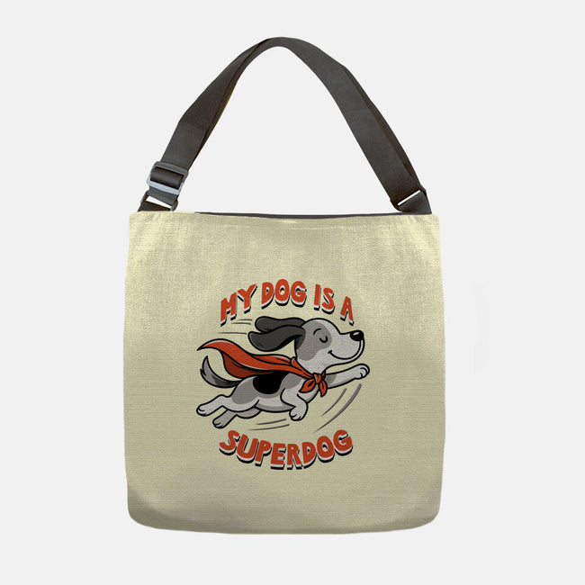My Dog Is A Superdog-None-Adjustable Tote-Bag-palmstreet