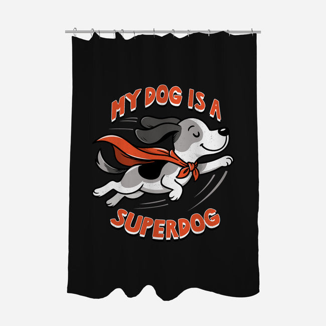 My Dog Is A Superdog-None-Polyester-Shower Curtain-palmstreet
