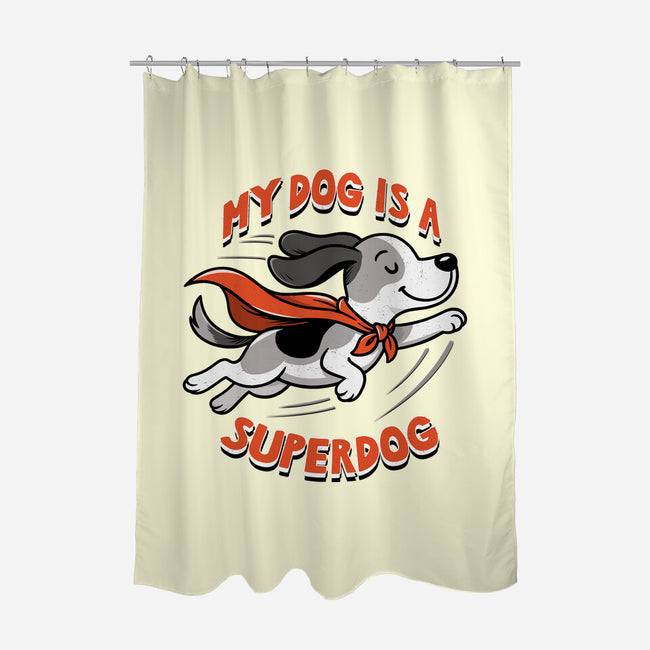 My Dog Is A Superdog-None-Polyester-Shower Curtain-palmstreet