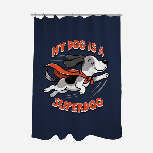 My Dog Is A Superdog-None-Polyester-Shower Curtain-palmstreet