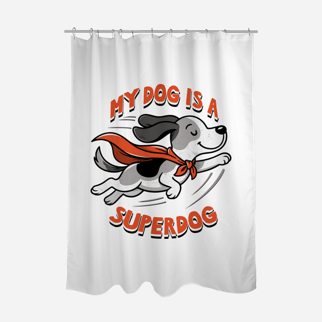 My Dog Is A Superdog-None-Polyester-Shower Curtain-palmstreet