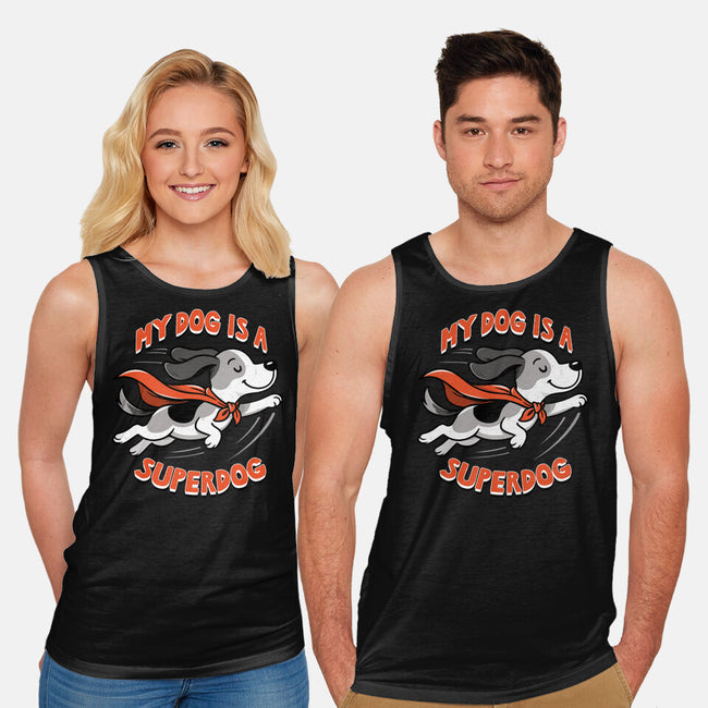 My Dog Is A Superdog-Unisex-Basic-Tank-palmstreet