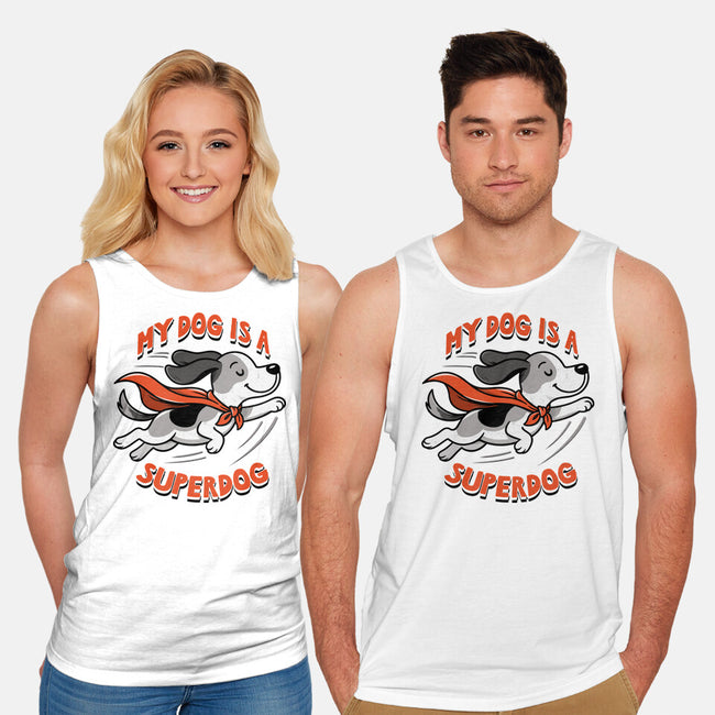 My Dog Is A Superdog-Unisex-Basic-Tank-palmstreet