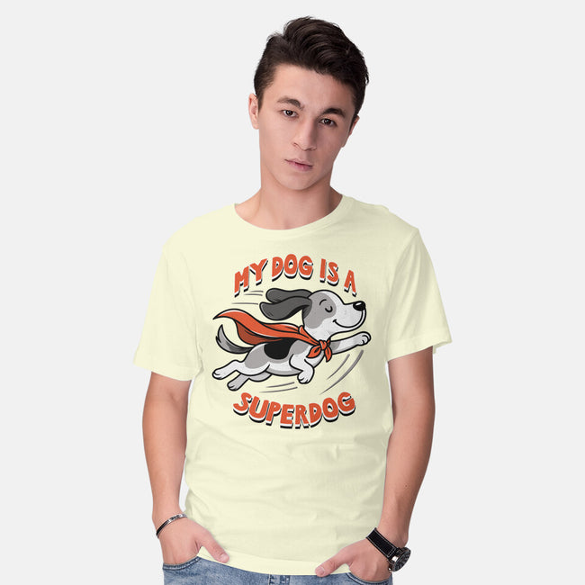 My Dog Is A Superdog-Mens-Basic-Tee-palmstreet